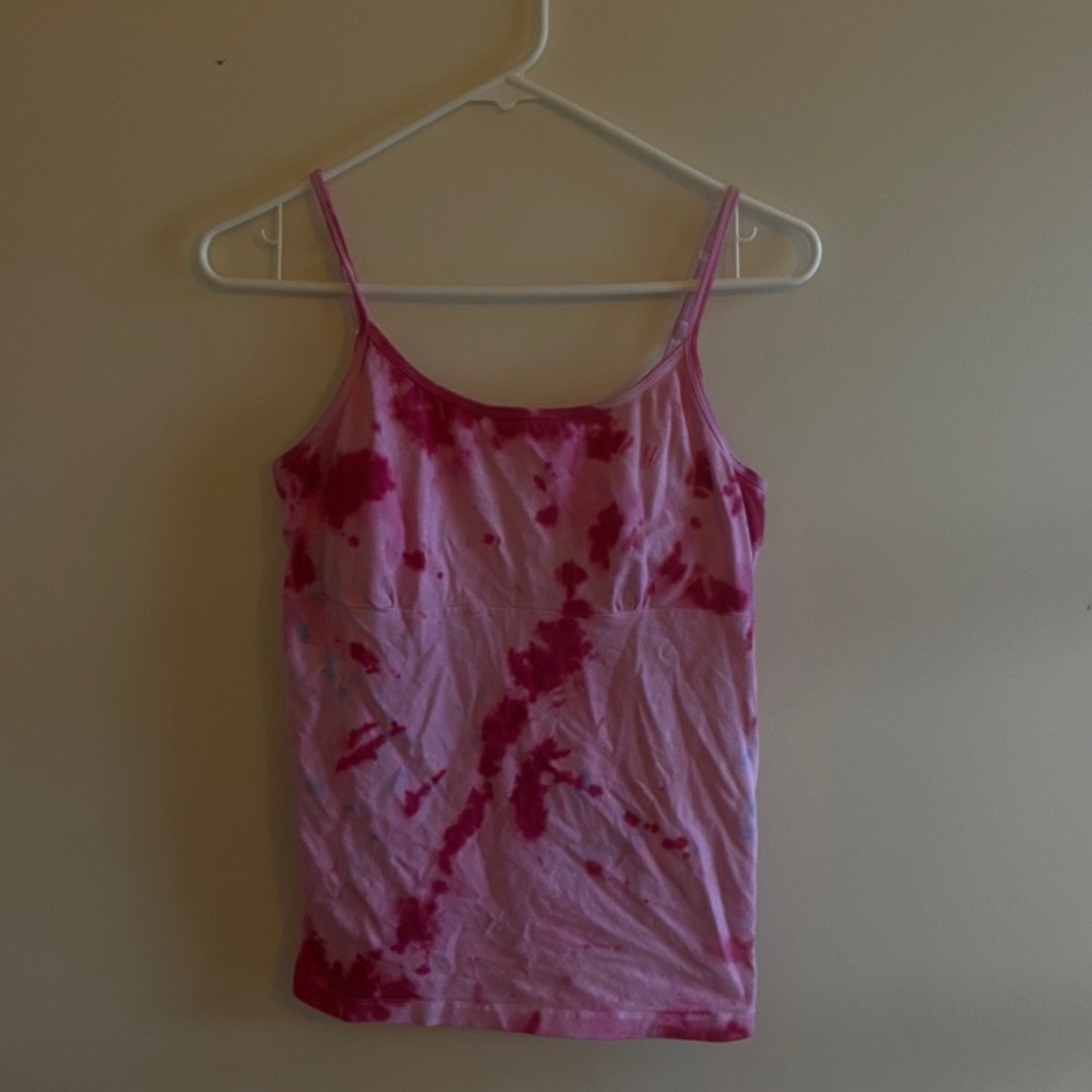 Hand tie dyed tank top